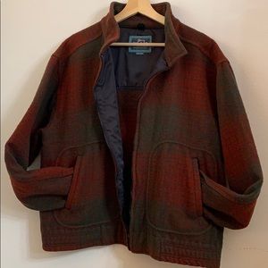 WOOLRICH Wool Plaid Mens Jacket Sz L